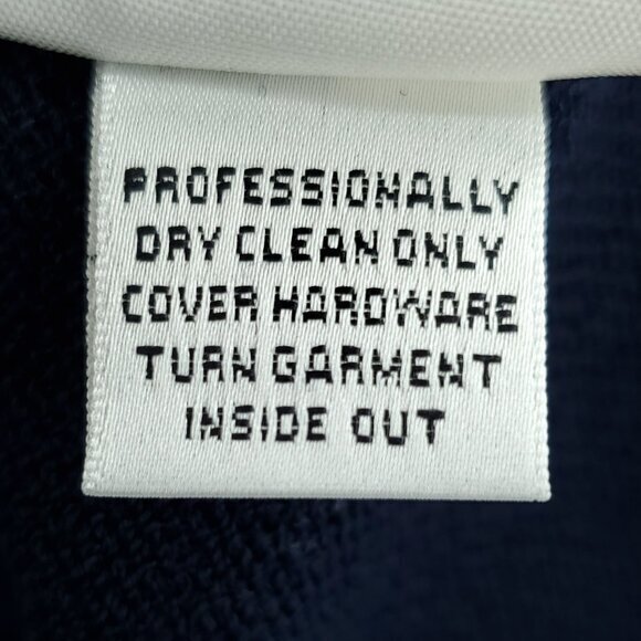 St. John Sport Santana Knit Short Sleeve Embroidered Polo M Navy/Gold Buttons - Picture 15 of 16